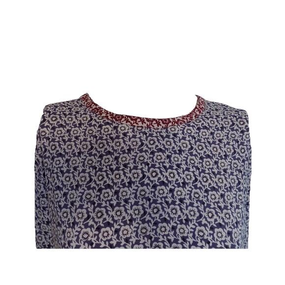 Ann Taylor floral print knee length dress bell sleeves size 14 - Picture 3 of 8